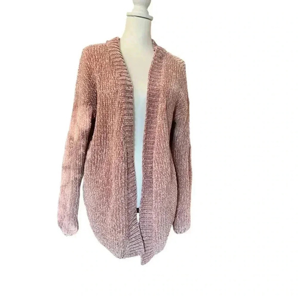 P O L FUZZY SOFT VELVET ELBOWS CARDIGAN SIZE MEDIUM - Picture 2 of 8
